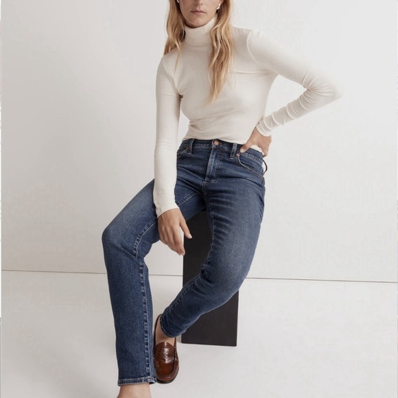 Madewell The Mid Rise Perfect Vintage Straight Leg Jeans Women's‎ Size 26 NM185 - Picture 1 of 9
